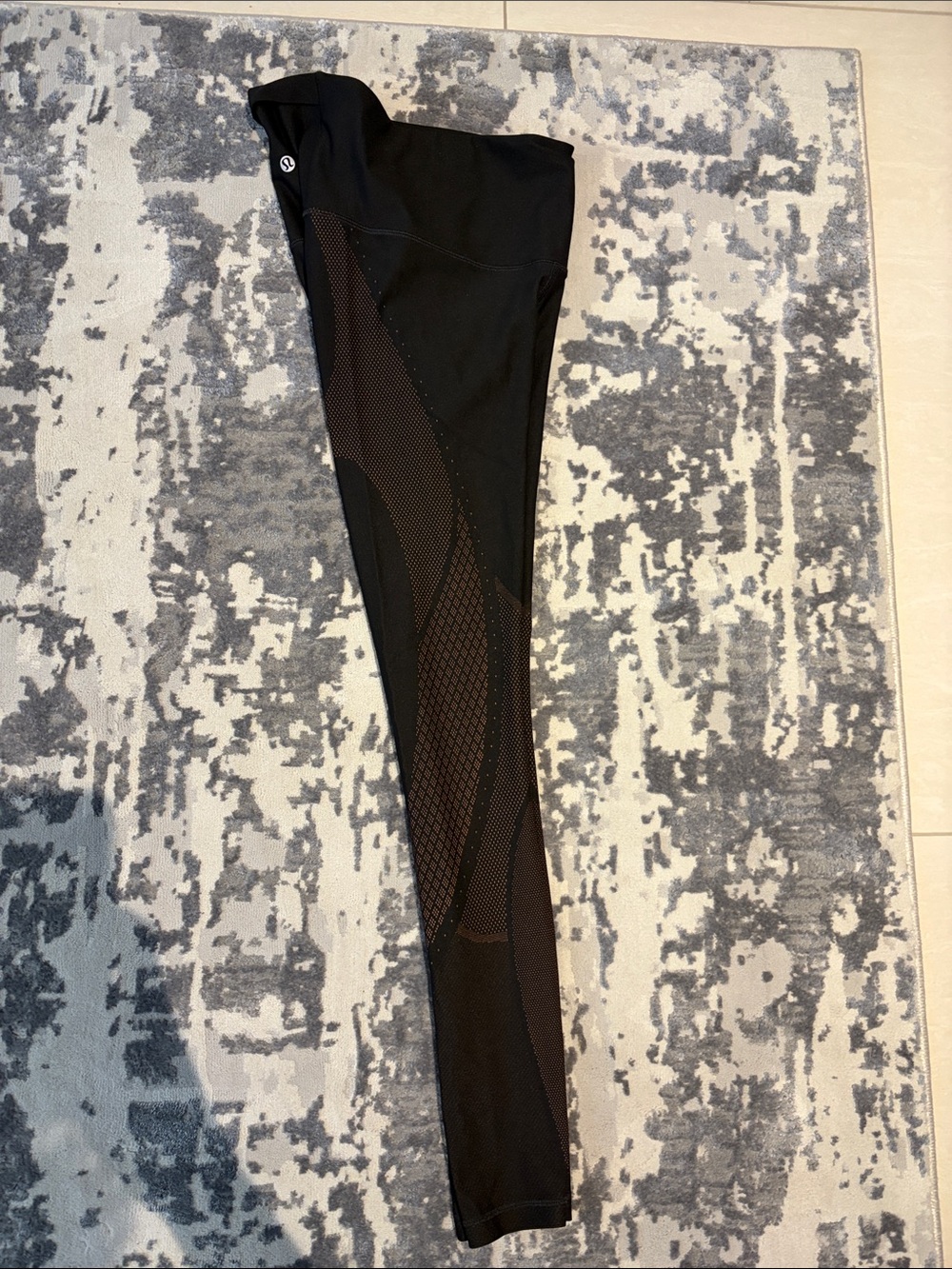 lululemon athletica Black Mesh-Panel High-Rise Leggings